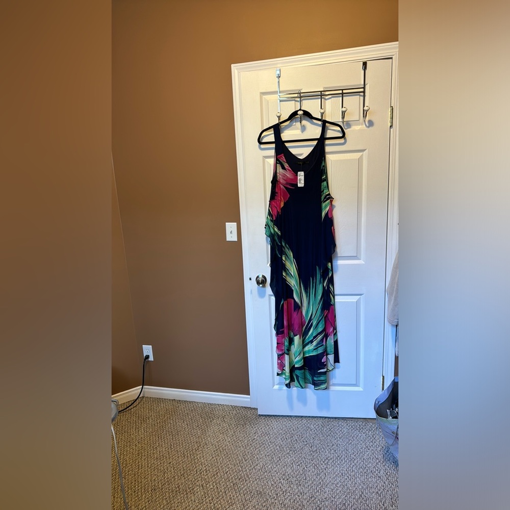 Multi Coloured Chiffon Maxi Dress NWT